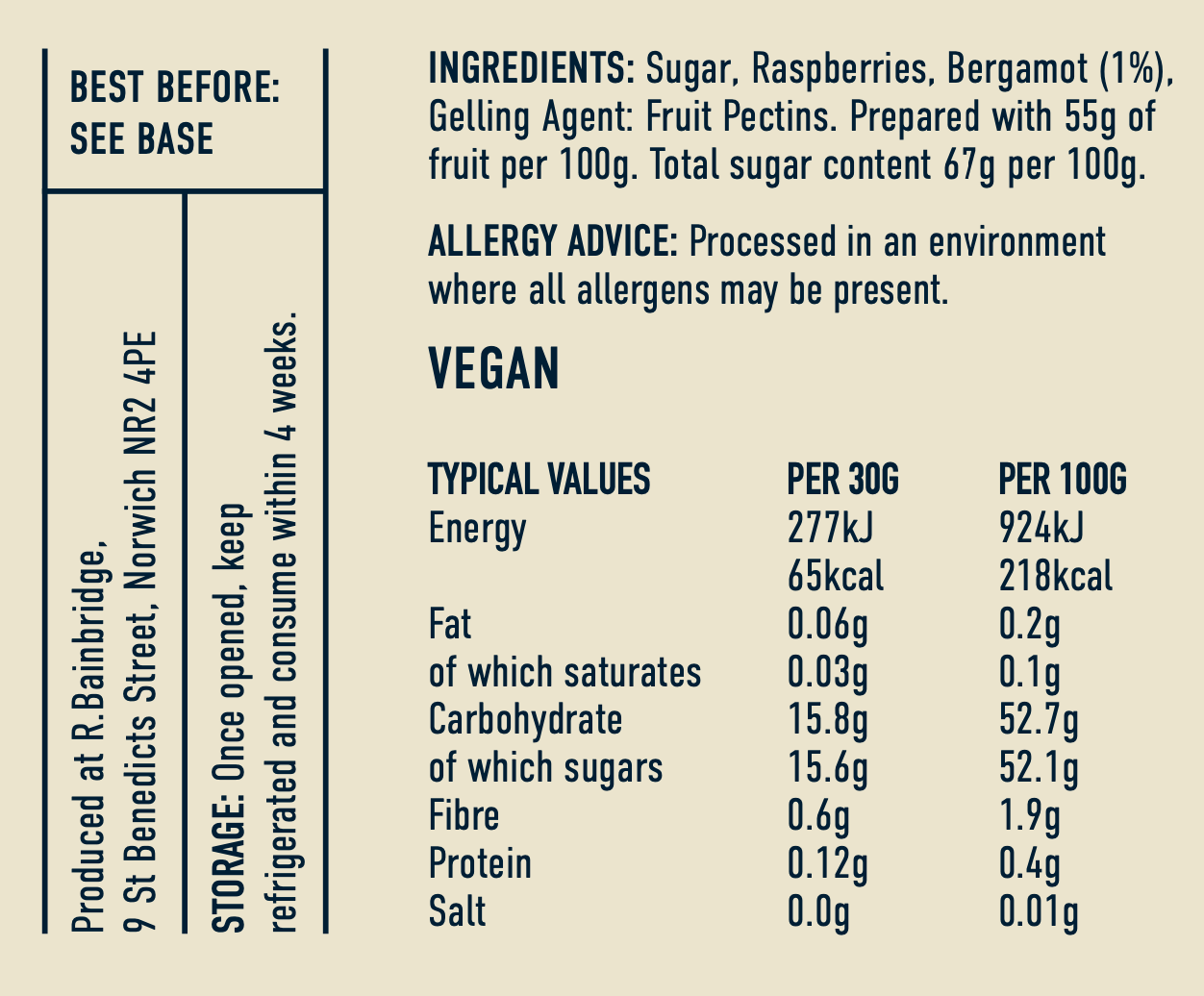 RASPBERRY & BERGAMOT<br>Our Family Recipe Preserve - Image 2